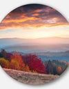 Sunrise in Carpathian Mountains - Landscape Photo Disc Metal Wall Art