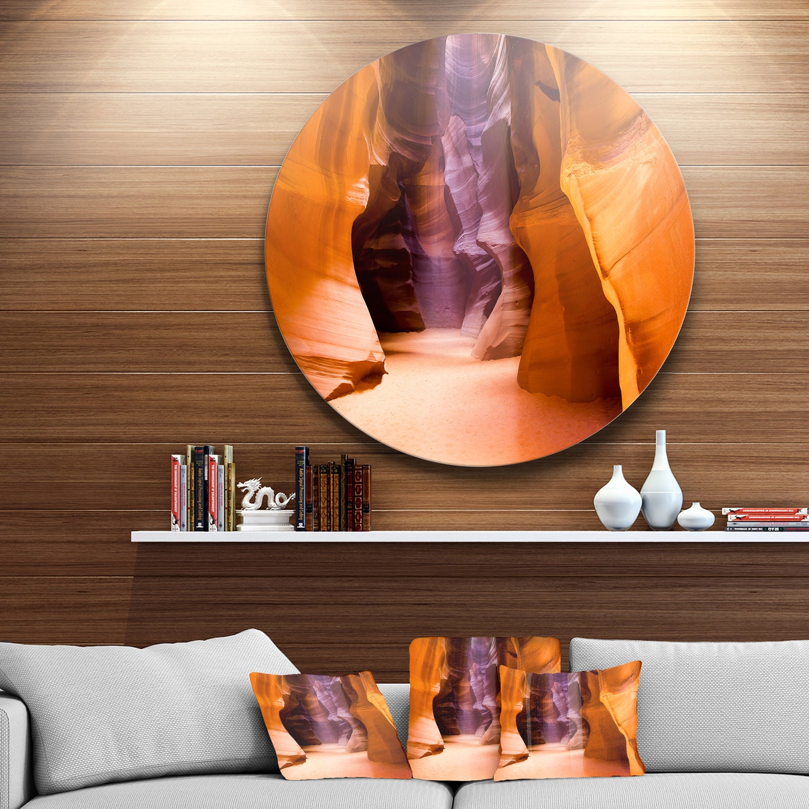 Upper Antelope Canyon - Landscape Photo Circle Wall Art