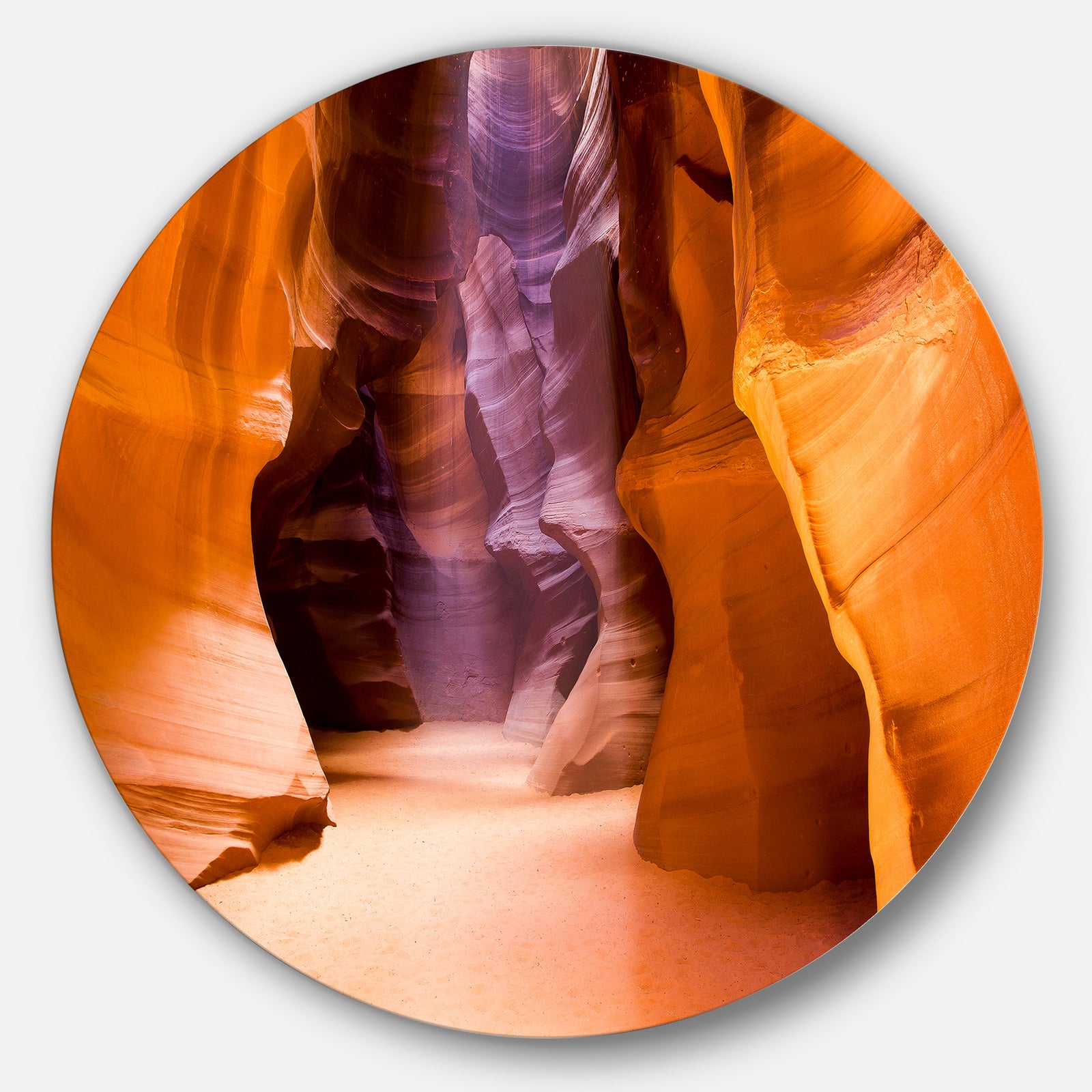 Upper Antelope Canyon - Landscape Photo Circle Wall Art