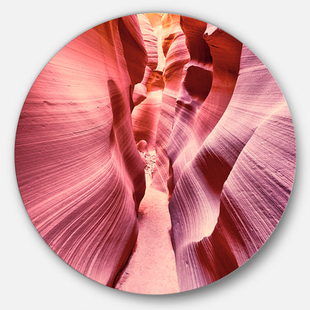 Famous Antelope Canyon - Landscape Photo Disc Metal Wall Art