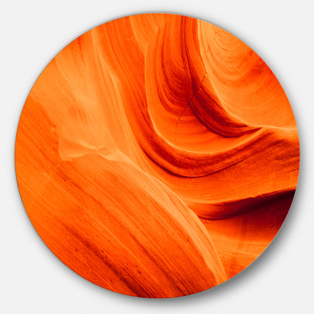 Orange Upper Antelope Canyon - Landscape Photo Circle Wall Art