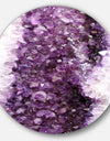 Purple Precious Stones - Abstract Digital Art Round Wall Art