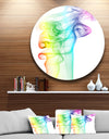 Wave Light Art - Abstract Digital Art Round Wall Art