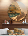 Bulgy Brown 3D Structure - Abstract Art Disc Metal Wall Art