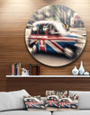 UK Cab in London - Cityscape Photography Round Wall Art