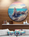 Sunrise in Spring Panorama - Seashore Disc Metal Wall Art