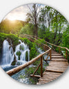 Pathway in Plitvice Lakes - Landscape Photography Large Disc Metal Wall art