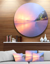 Beach with Colorful Sky - Beach and Shore Photo Disc Metal Artwork