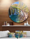 Autumn in Plitvice Lakes - Landscape Photo Round Metal Wall Art