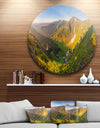 Karpaty Highrise Mountains - Landscape Photo Round Metal Wall Art