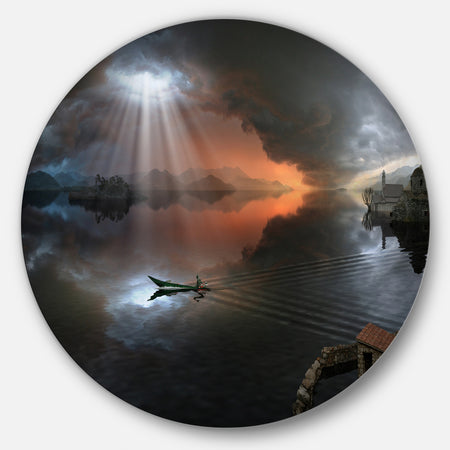 High Water Photo Collage - Seascape Art Disc Metal Wall Art