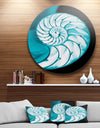 Chambered Nautilus Shell - Abstract Art Large Disc Metal Wall art