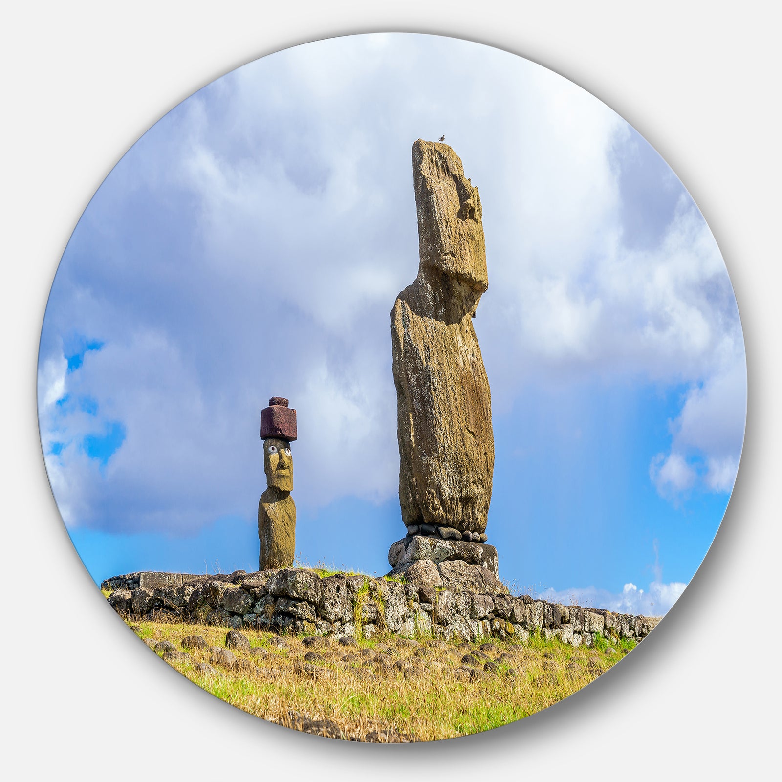 Ahu Tahai and Ahu Ko Te Riku - Landscape Photo Disc Metal Wall Art