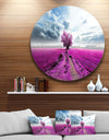 Surreal Floral World - Landscape Photography Round Wall Art