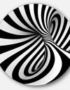 Spiral Black n - White - Abstract Art Large Circle Metal Wall art