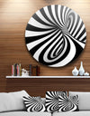 Spiral Black n - White - Abstract Art Large Circle Metal Wall art