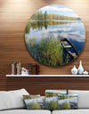 Beautiful Swedish September Lake - Landscape Photo Large Disc Metal Wall art