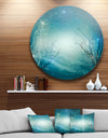 Blue Winter Fantasy Forest - Landscape Photo Disc Metal Wall Art