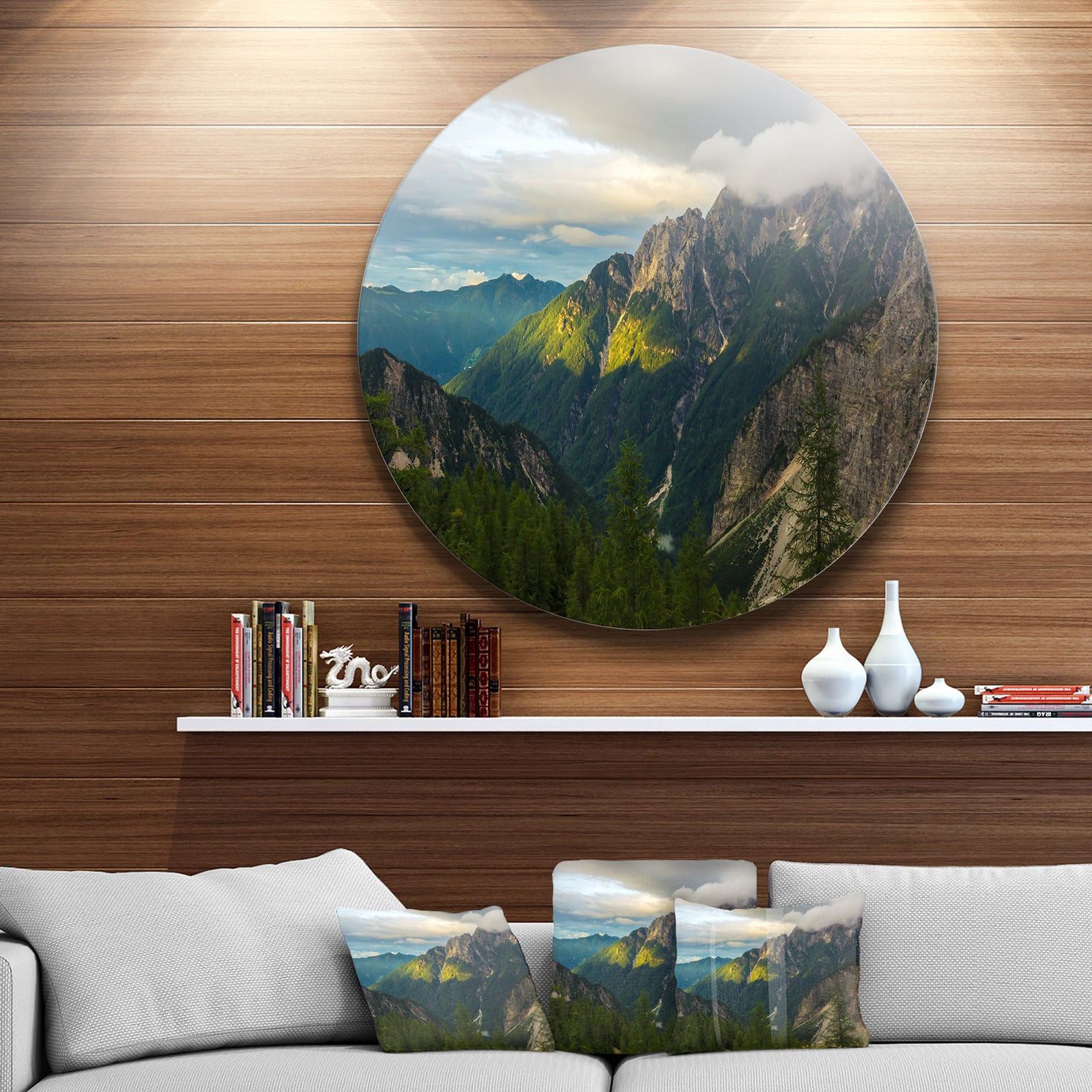 Sunrise with Yellow Reflection - Landscape Photo Disc Metal Wall Art