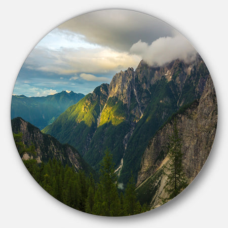 Sunrise with Yellow Reflection - Landscape Photo Disc Metal Wall Art