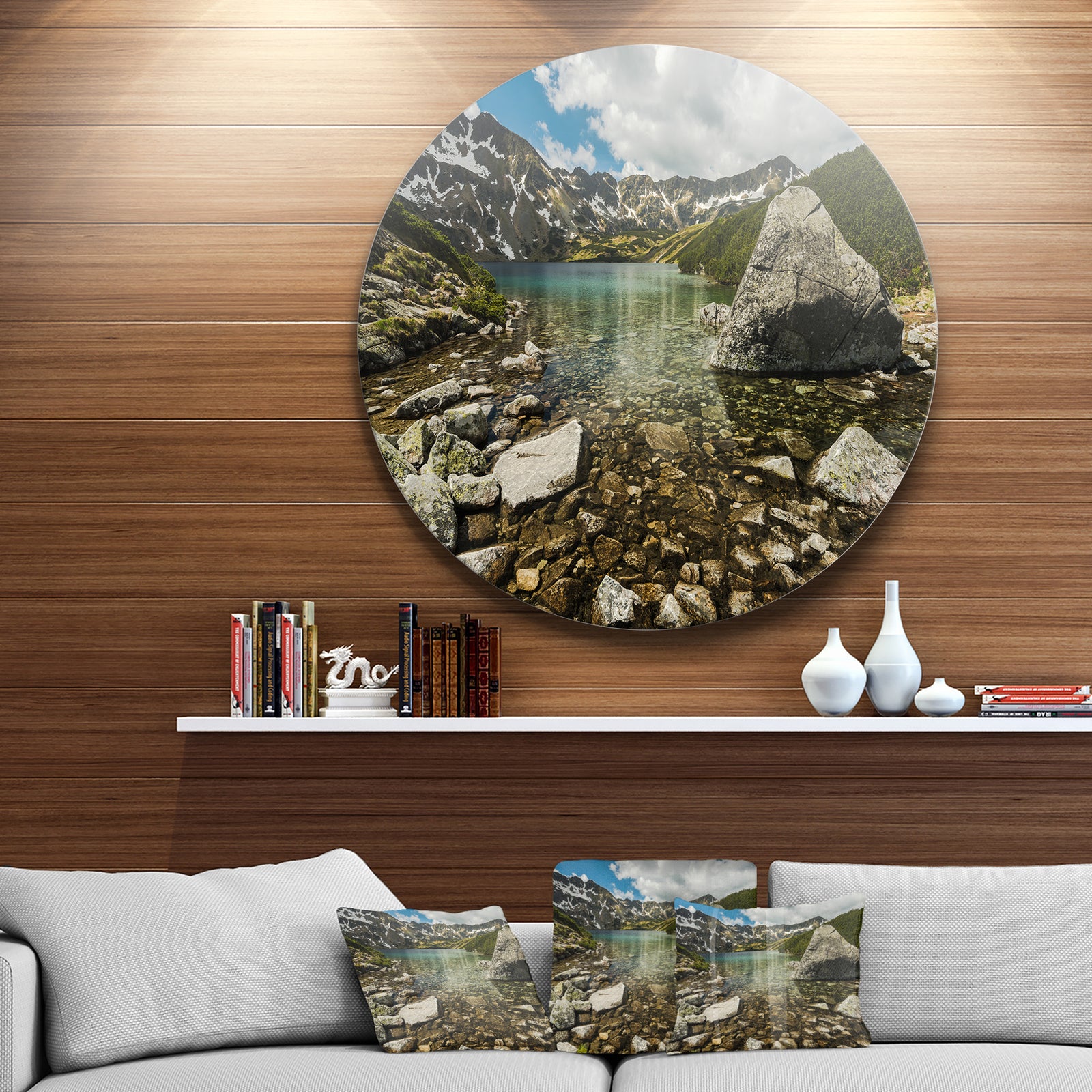 Pond in Five Lakes Valley - Landscape Round Wall Art