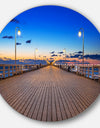 Molo in Sopot at Baltic Sea - Sea Bridge Round Wall Art
