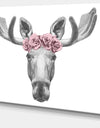 Silver Orchid Moose with Floral Head Wreath