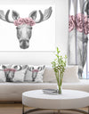 Silver Orchid Moose with Floral Head Wreath