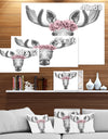 Silver Orchid Moose with Floral Head Wreath