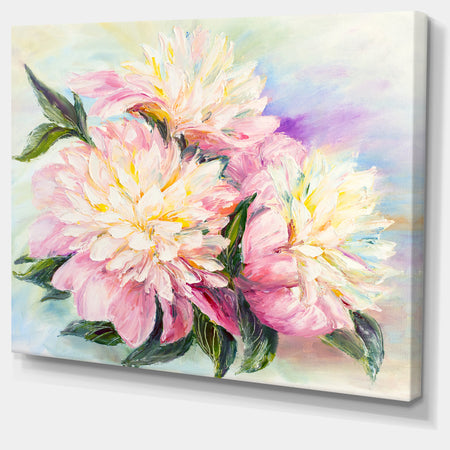 Blooming Pink Peonies - Floral Canvas Art Print