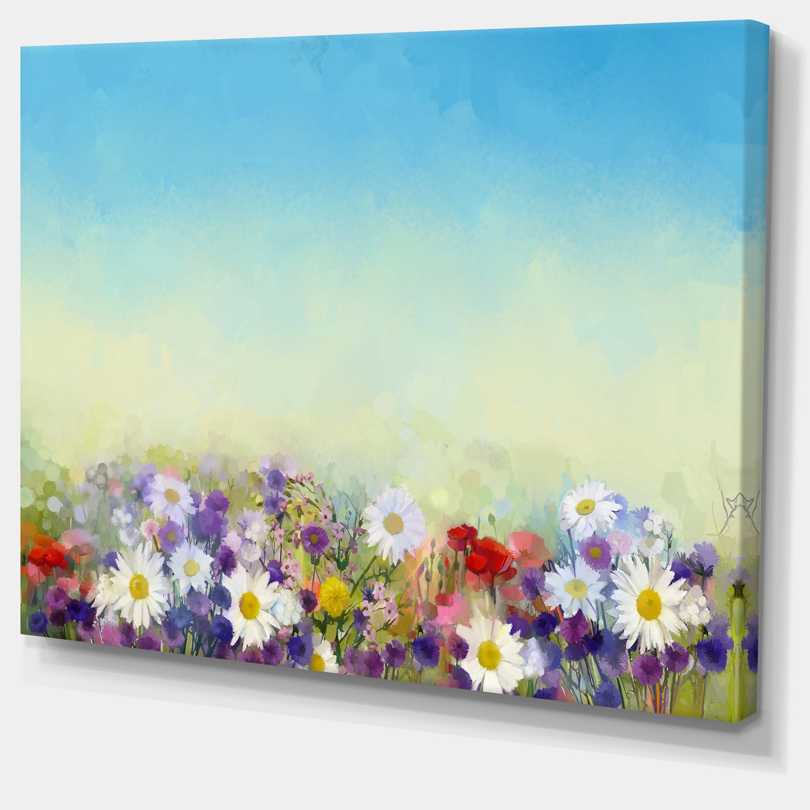 Soft Flowers in Spring Background - Large Floral Wall Art Canvas