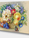 Bunch of Flowers and Fruits - Large Floral Wall Art Canvas