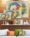 Bunch of Flowers and Fruits - Large Floral Wall Art Canvas