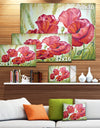 Poppies in Wheat - Large Floral Wall Art Canvas