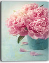 Pink Peony Flowers in Vase - Large Floral Wall Art Canvas