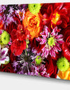 Colorful Flowers Background - Large Floral Wall Art Canvas