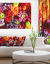 Colorful Flowers Background - Large Floral Wall Art Canvas