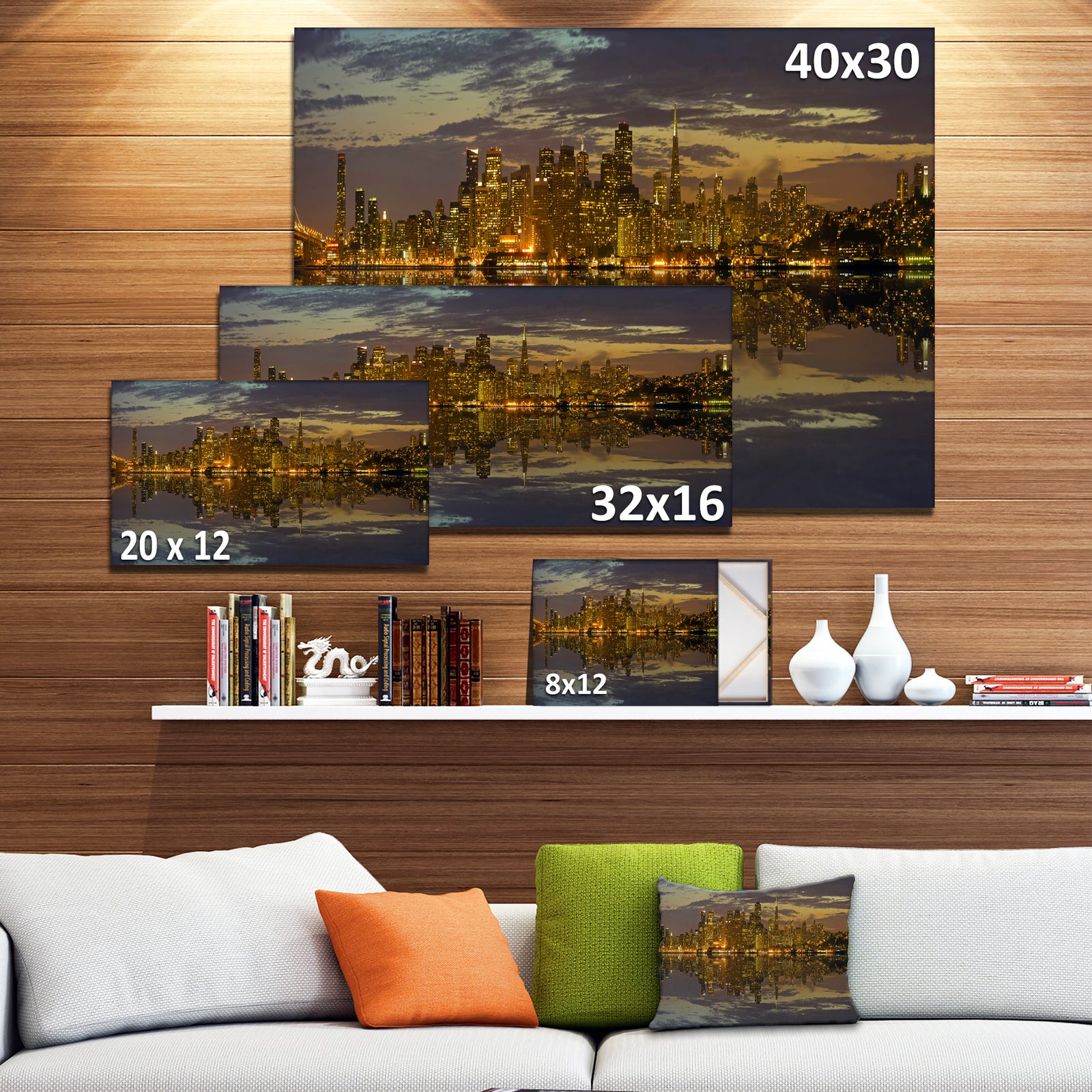 San Francisco at Sunset Panorama - Cityscape Canvas print