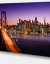 San Francisco skyline and Bay Bridge - Sea Bridge Canvas Wall Artwork