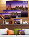 San Francisco skyline and Bay Bridge - Sea Bridge Canvas Wall Artwork