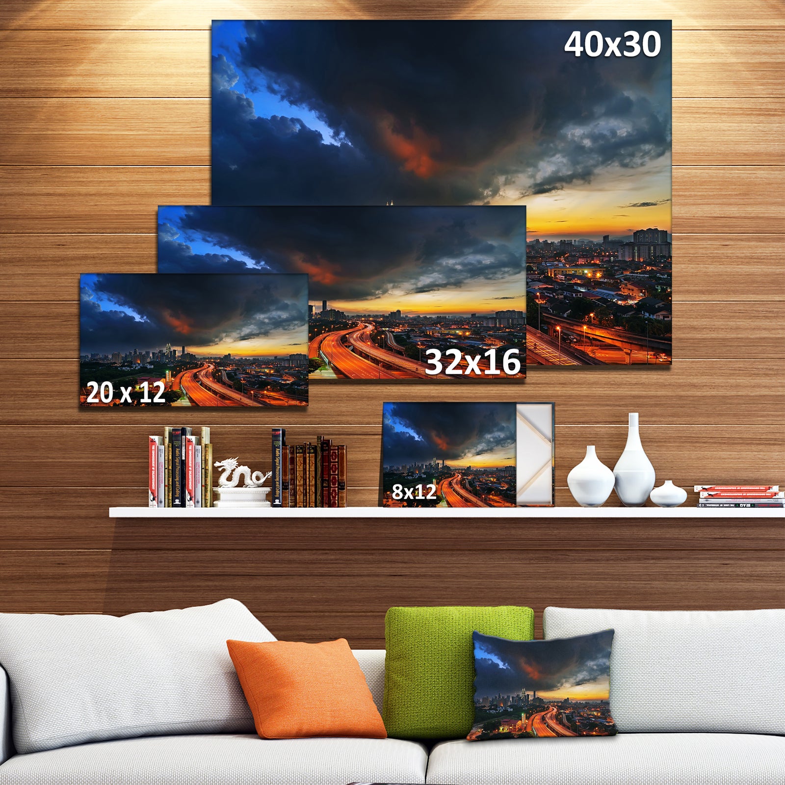 Busy Elevated Highway in Kula Lumpur - Cityscape Canvas print