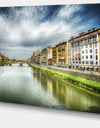 Arno River under Dramatic Sky - Cityscape Canvas print