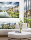 Arno River under Dramatic Sky - Cityscape Canvas print