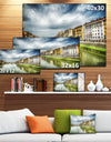 Arno River under Dramatic Sky - Cityscape Canvas print