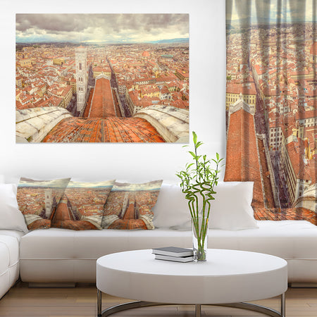 Florence View from Duomo Cathedral - Cityscape Canvas print