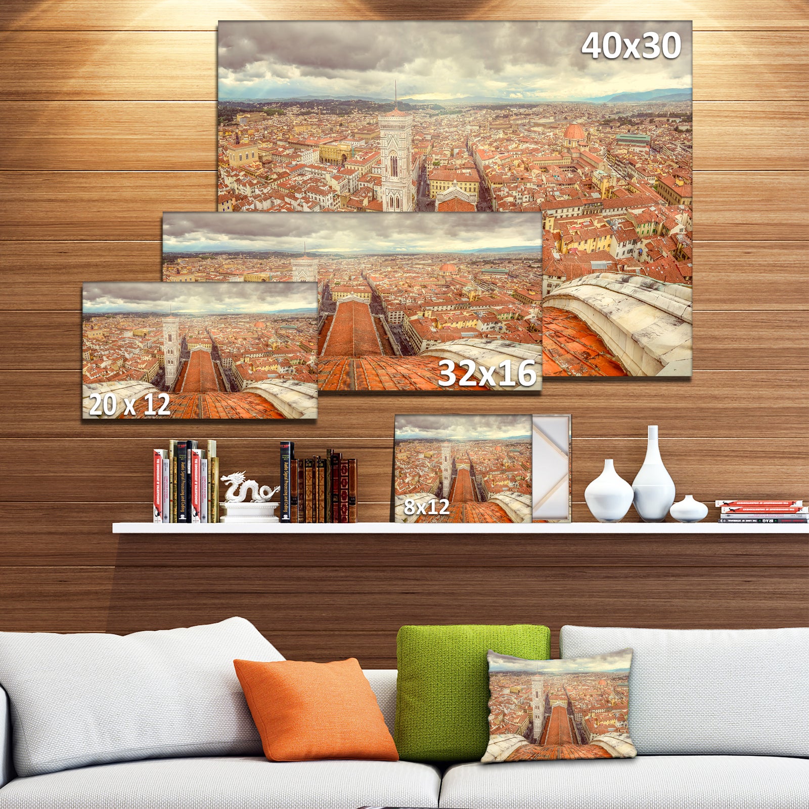 Florence View from Duomo Cathedral - Cityscape Canvas print