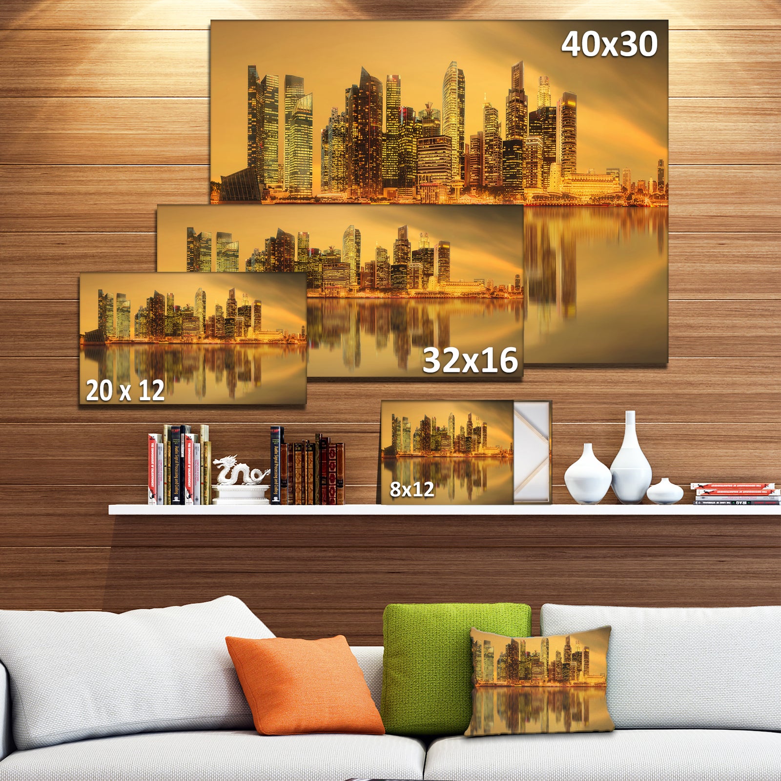 Singapore Marina Bay Skyscrapers - Cityscape Canvas print