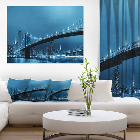 Manhattan Downtown Urban View - Cityscape Canvas print