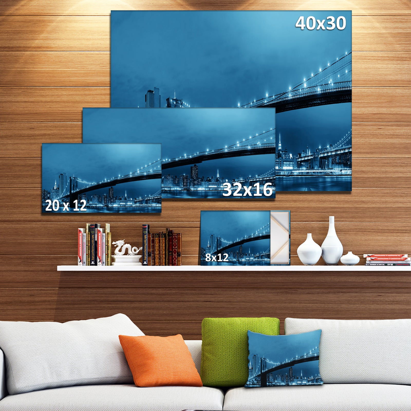 Manhattan Downtown Urban View - Cityscape Canvas print
