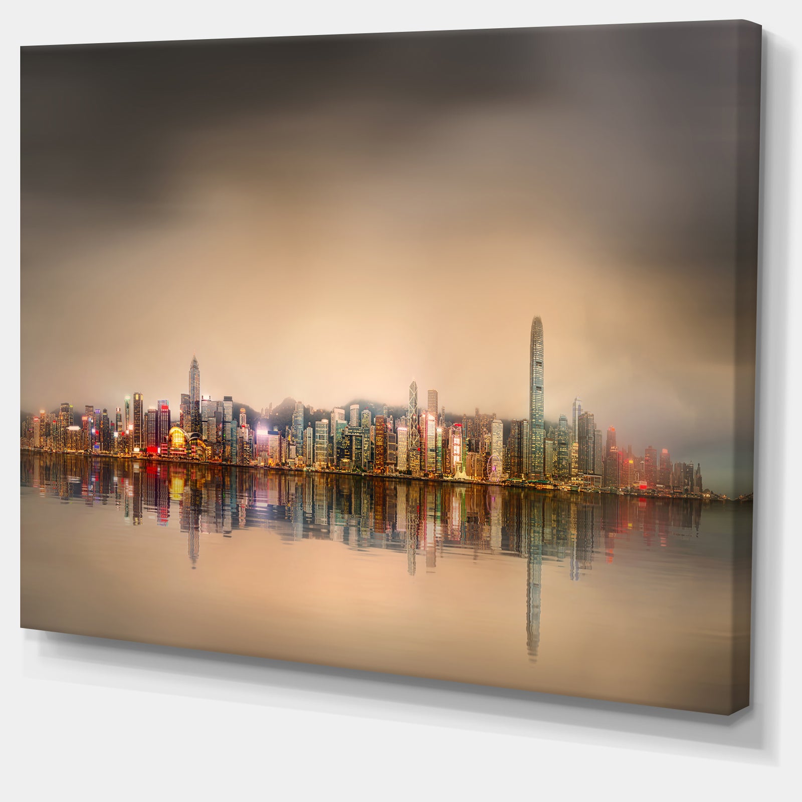 Singapore Financial District Skyscrapers - Cityscape Canvas print